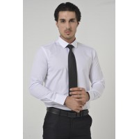  Beyaz Klasik Yaka Slim Fit Gömlek 